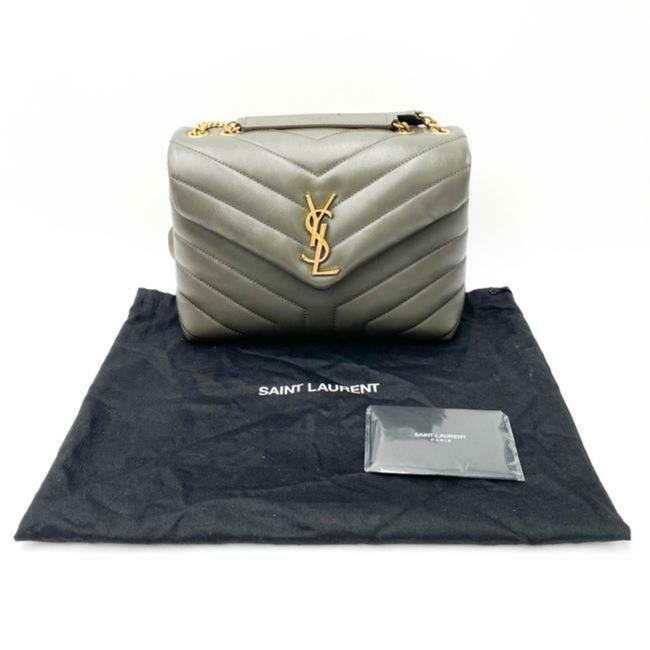 Saint Laurent Monogram Loulou Small Faggio Brown Leather Shoulder Bag