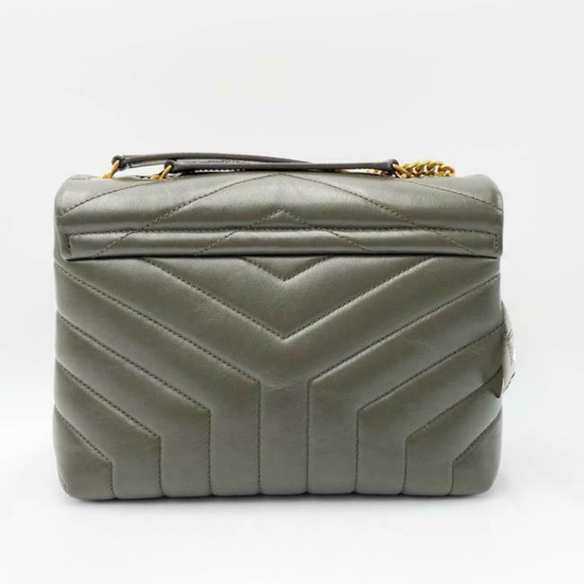 Saint Laurent Monogram Loulou Small Faggio Brown Leather Shoulder Bag
