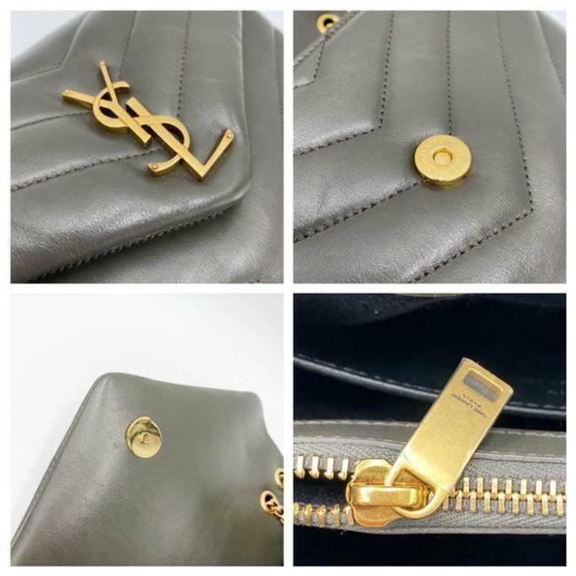 Saint Laurent Monogram Loulou Small Faggio Brown Leather Shoulder Bag