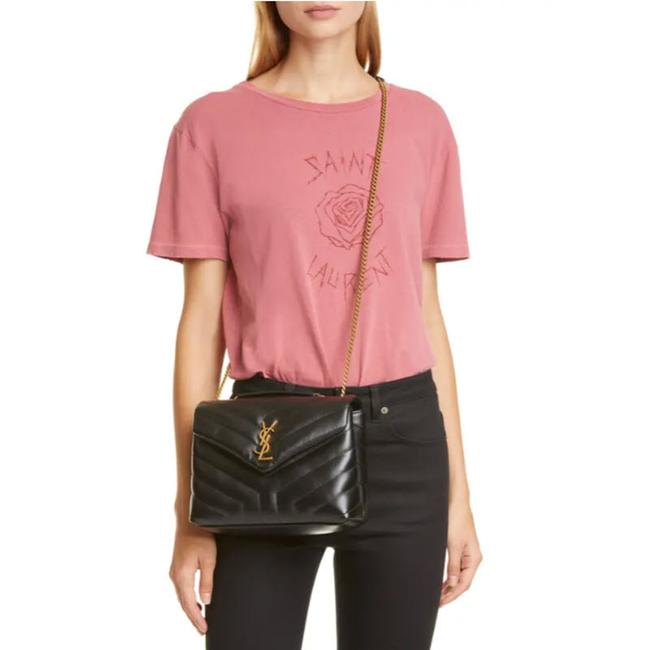 Saint Laurent Monogram Loulou Small Gold Ghw Black Leather Shoulder Bag