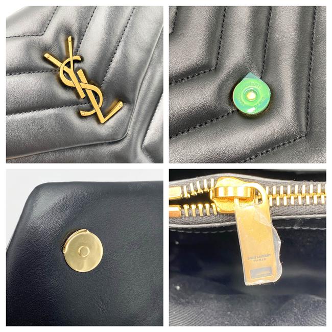 Saint Laurent Monogram Loulou Small Gold Ghw Black Leather Shoulder Bag