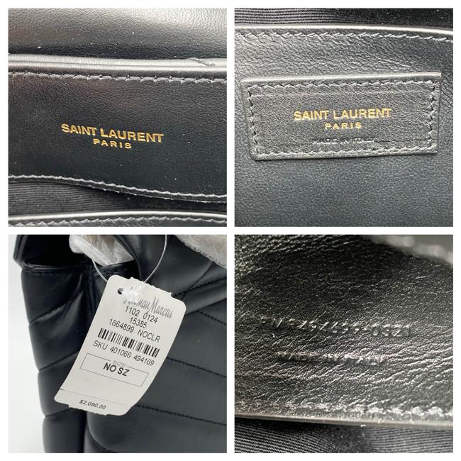 Saint Laurent Monogram Loulou Small Gold Ghw Black Leather Shoulder Bag