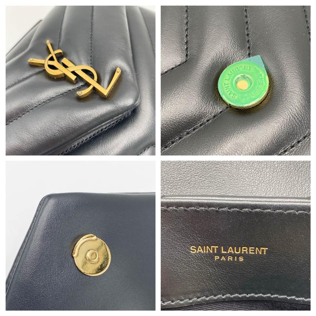 Saint Laurent Monogram Loulou Small Gold Ghw Black Leather Shoulder Bag