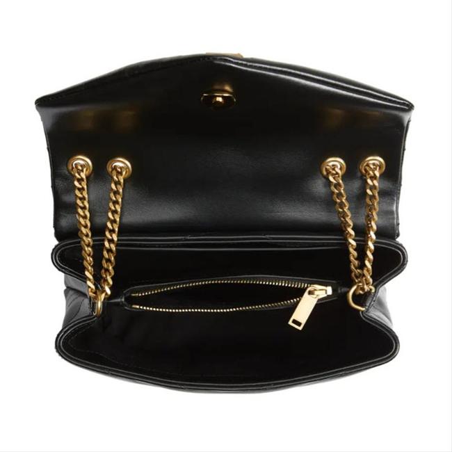 Saint Laurent Monogram Loulou Small Gold Ghw Black Leather Shoulder Bag