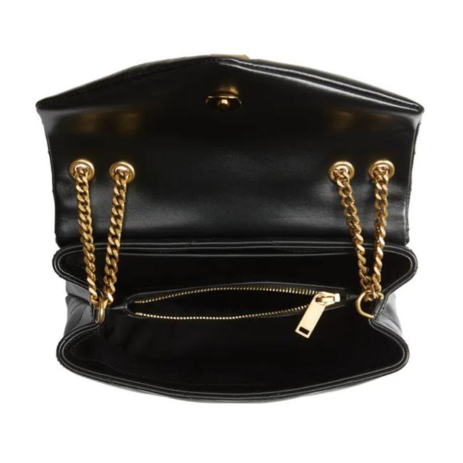 Saint Laurent Monogram Loulou Small Gold Ghw Black Leather Shoulder Bag