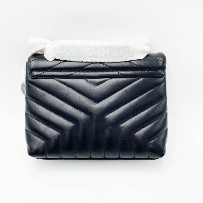 Saint Laurent Monogram Loulou Small Gold Ghw Black Leather Shoulder Bag