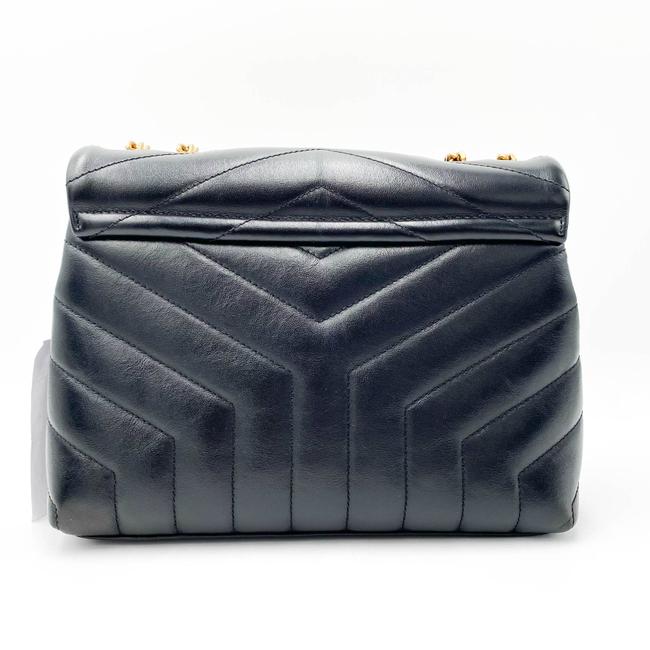 Saint Laurent Monogram Loulou Small Gold Ghw Black Leather Shoulder Bag