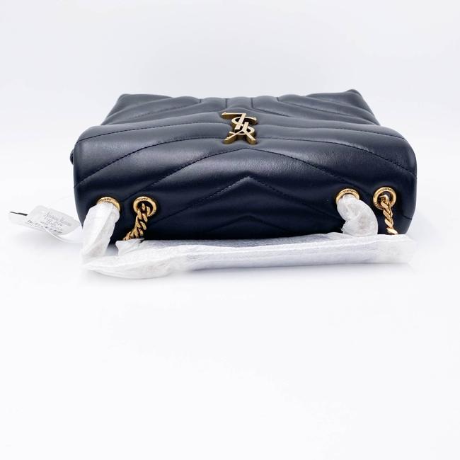 Saint Laurent Monogram Loulou Small Gold Ghw Black Leather Shoulder Bag