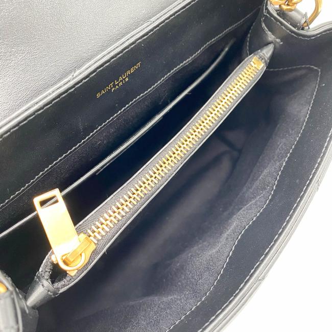 Saint Laurent Monogram Loulou Small Gold Ghw Black Leather Shoulder Bag