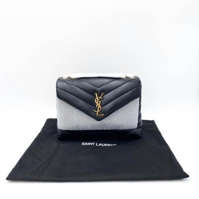 Saint Laurent Monogram Loulou Small Monogram 2020 Black Leather Shoulder Bag