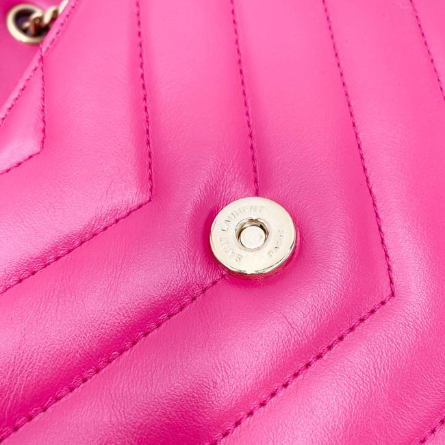 Saint Laurent Monogram Loulou Small Pink Leather Shoulder Bag