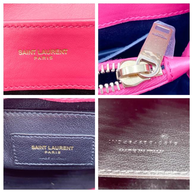 Saint Laurent Monogram Loulou Small Pink Leather Shoulder Bag