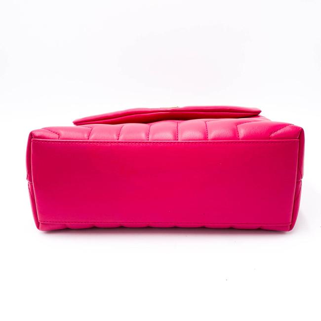 Saint Laurent Monogram Loulou Small Pink Leather Shoulder Bag