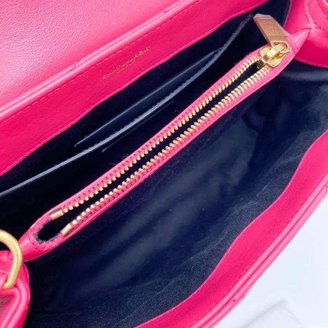 Saint Laurent Monogram Loulou Small Pink Leather Shoulder Bag