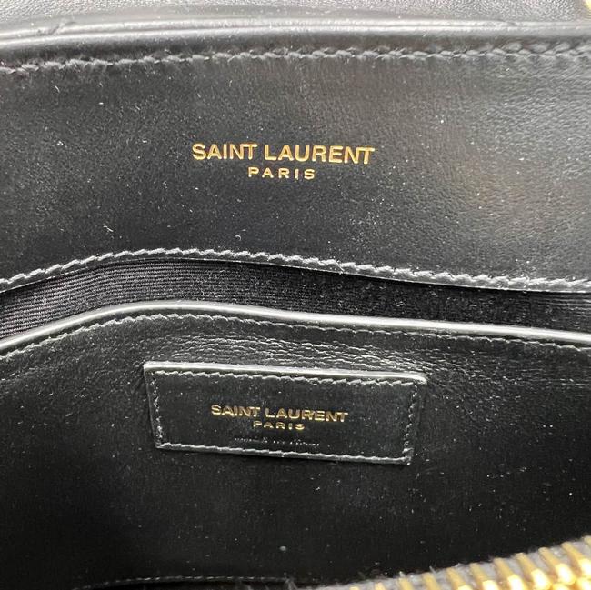 Saint Laurent Monogram Loulou Small Quilted Gold Monogram Black Leather Cross Body Bag