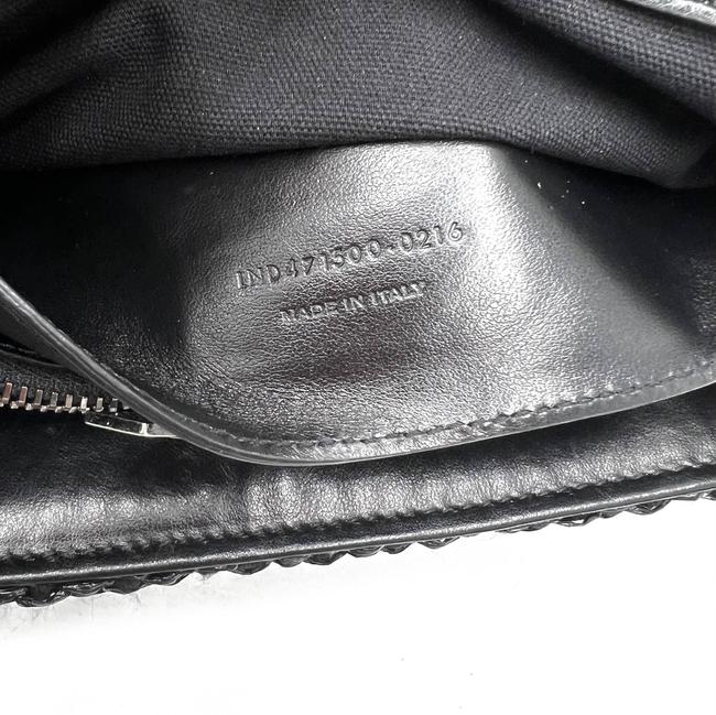 Saint Laurent Monogram Loulou Small Raffia Monogram Chain Tassel Black Leather Shoulder Bag