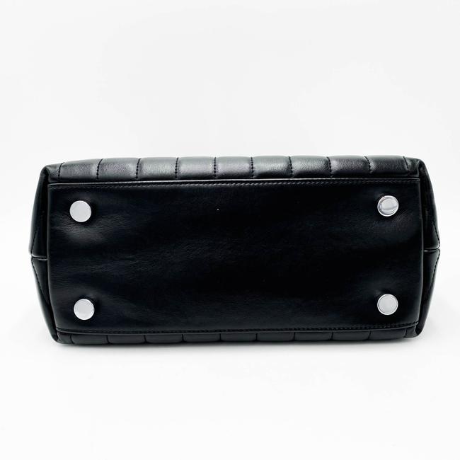 Saint Laurent Monogram Loulou Small Top Handle Satchel Black Leather Shoulder Bag