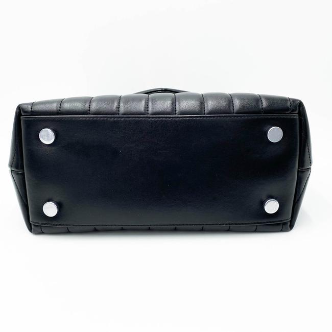 Saint Laurent Monogram Loulou Small Top Handle Satchel Black Leather Shoulder Bag