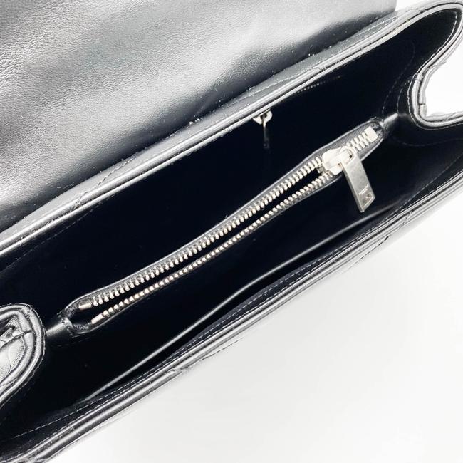 Saint Laurent Monogram Loulou Small Top Handle Satchel Black Leather Shoulder Bag