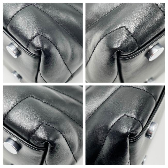Saint Laurent Monogram Loulou Small Top Handle Satchel Black Leather Shoulder Bag