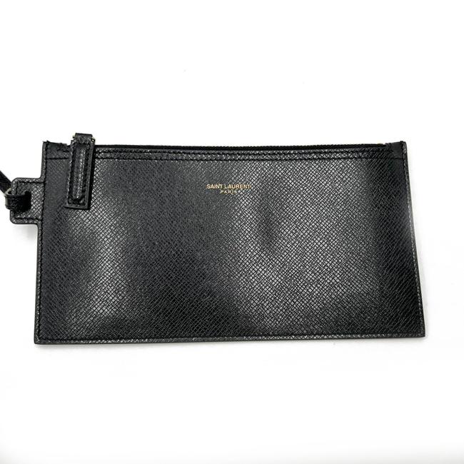 Saint Laurent Monogram Shopping Medium East/West Black Leather Tote