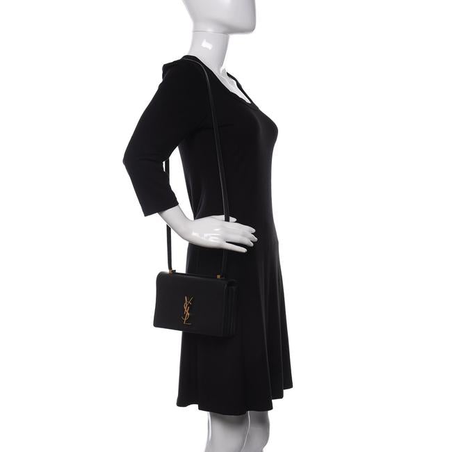 Saint Laurent Monogram Small Dylan Black Calfskin Leather Shoulder Bag