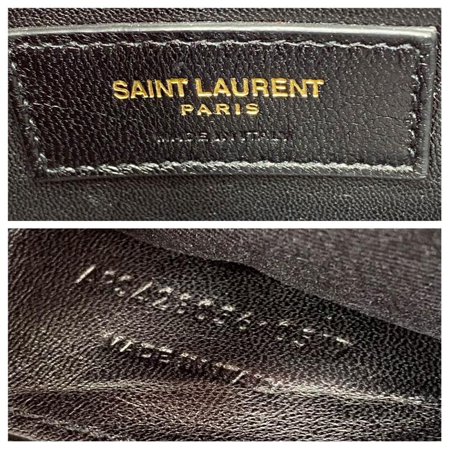 Saint Laurent Monogram Ysl Medium College Patchwork Red Suede Leather Cross Body Bag