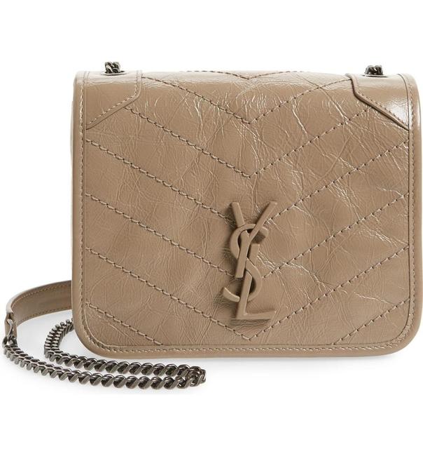 Saint Laurent Niki Beige Leather Cross Body Bag