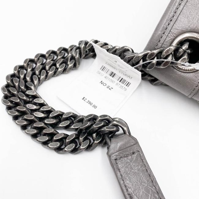 Saint Laurent Niki Medium Grey Leather Shoulder Bag