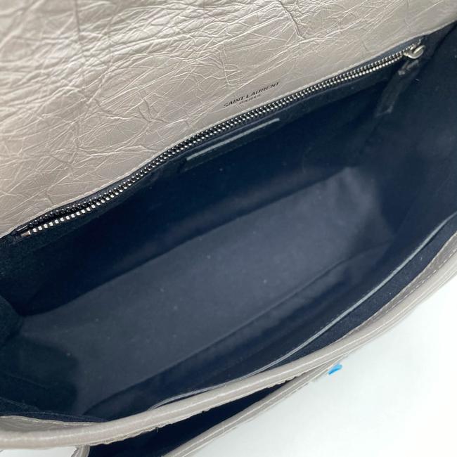 Saint Laurent Niki Medium Grey Leather Shoulder Bag
