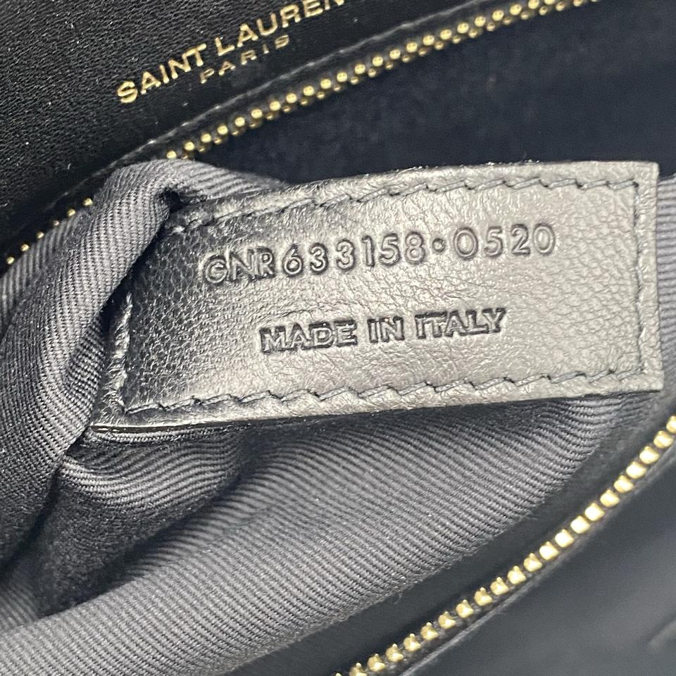 Saint Laurent Niki Medium Ysl Monogram Quilted Calf Flap Black Leather Shoulder Bag