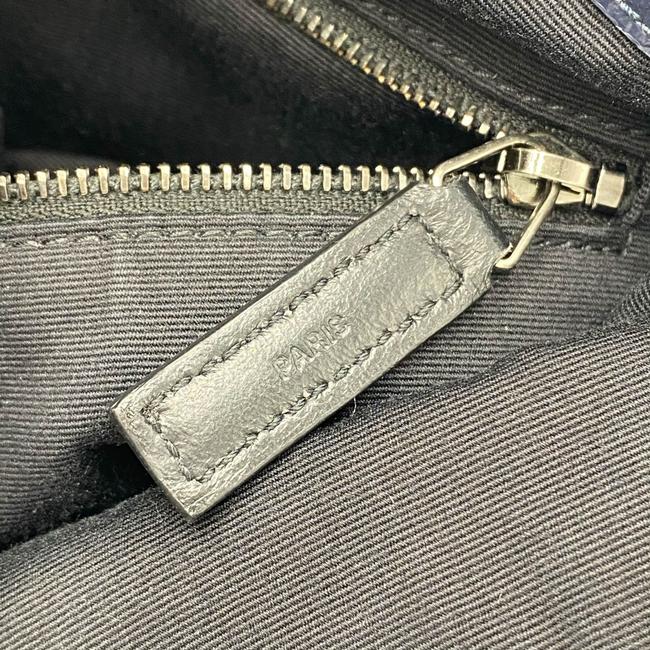Saint Laurent Shoulder Bag Niki Medium Monogram Blue Patent Leather Tote
