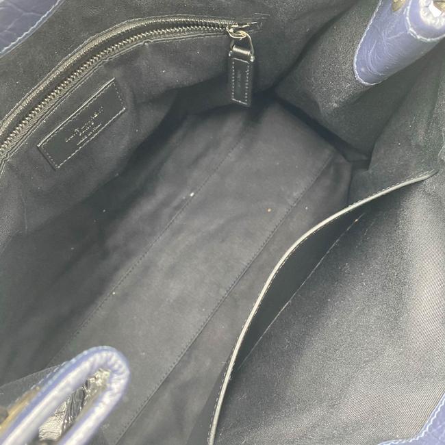 Saint Laurent Shoulder Bag Niki Medium Monogram Blue Patent Leather Tote