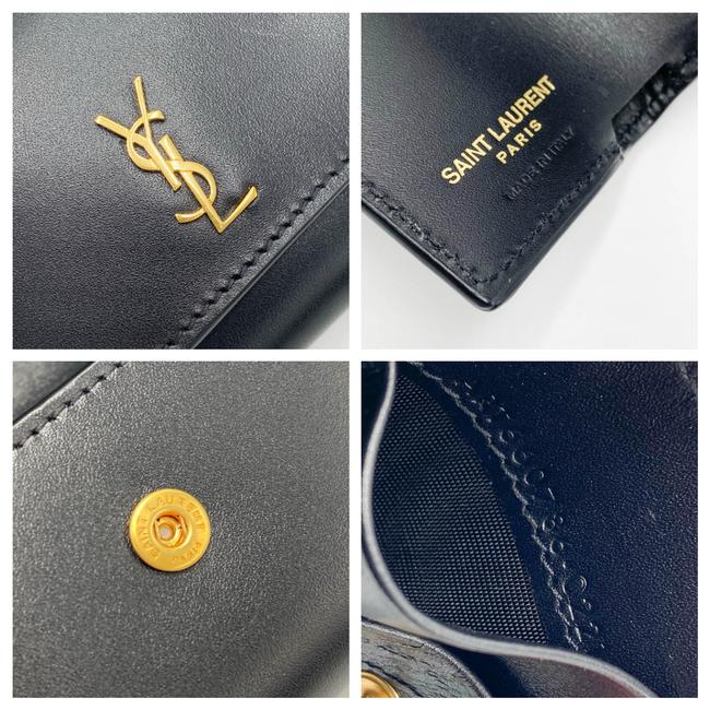 Saint Laurent Rider Wallet Monogram Black Leather Shoulder Bag