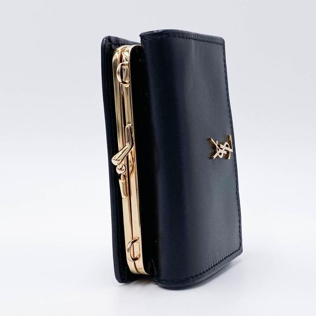 Saint Laurent Rider Wallet Monogram Black Leather Shoulder Bag