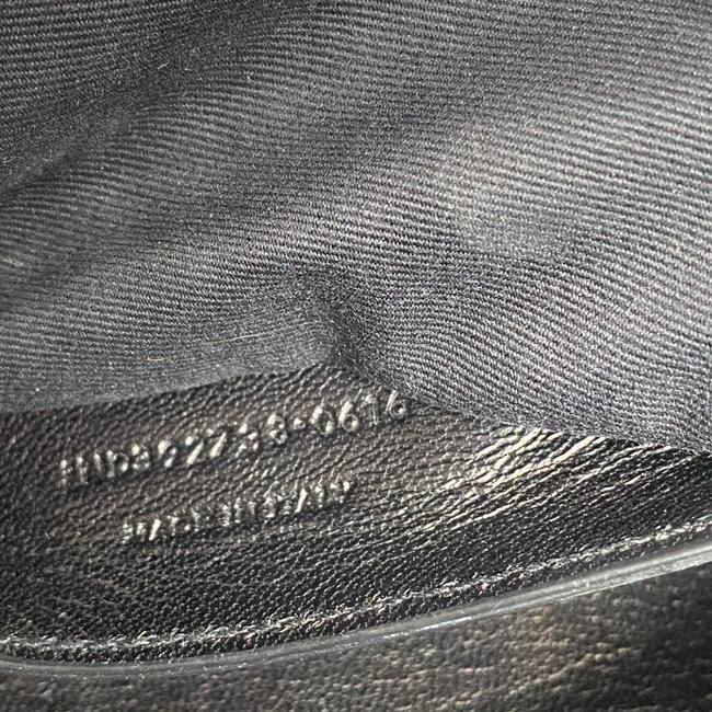Saint Laurent Sheepskin Matelasse Chevron Monogram Large College Satchel Black Leather Shoulder Bag