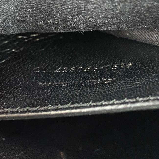 Saint Laurent Sheepskin Matelasse Chevron Monogram Medium College Black Leather Shoulder Bag
