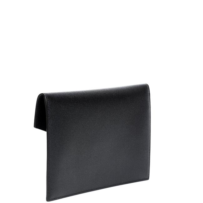 Saint Laurent Uptown Black Leather Clutch