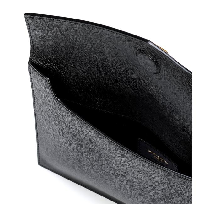 Saint Laurent Uptown Black Leather Clutch