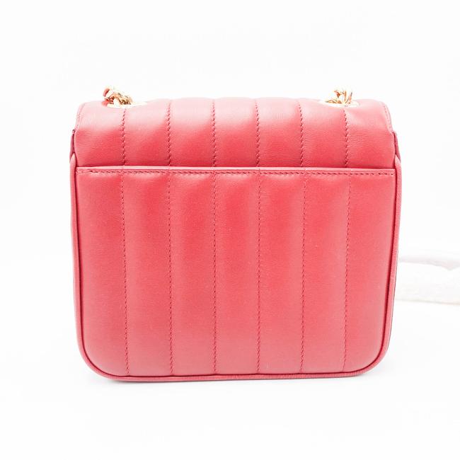 Saint Laurent Vicky Women's Small Quilted Red Leather Shoulder Bag