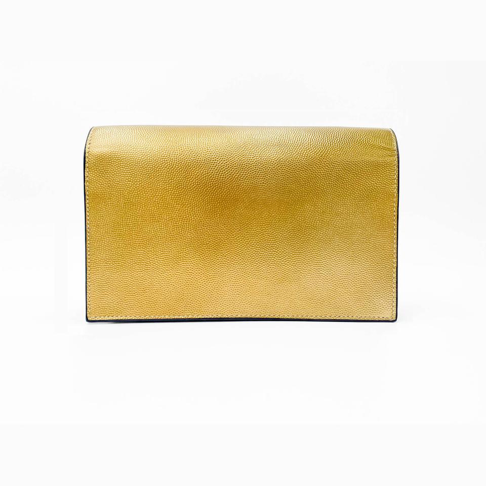 Saint Laurent Wallet on Chain Monogram Kate Ysl Monogram Metallic Tassel Gold Leather Cross Body Bag