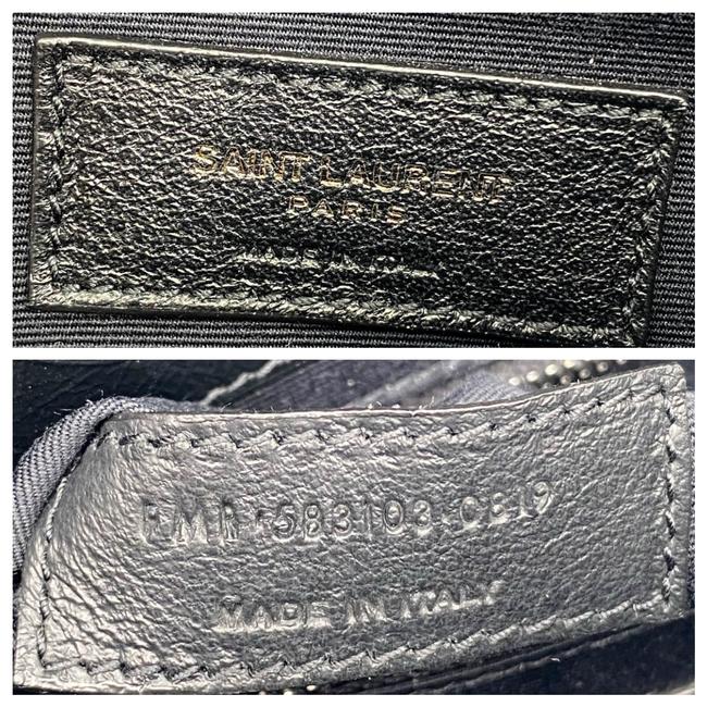 Saint Laurent Wallet on Chain Niki Ysl Monogram Vintage Calfskin Black Leather Shoulder Bag
