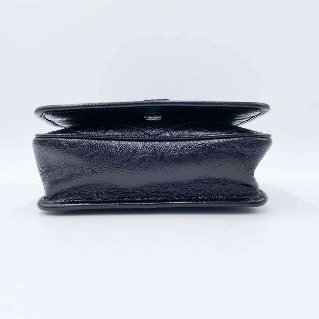 Saint Laurent Wallet on Chain Niki Ysl Monogram Vintage Calfskin Black Leather Shoulder Bag