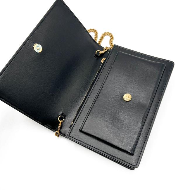 Saint Laurent Wallet on Chain Sunset Monogram Black Leather Cross Body Bag