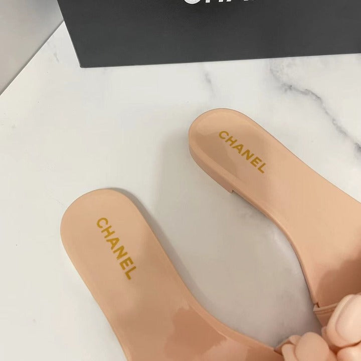 Chanel Camelia Flower PVC Jelly Sandals Spring/Summer Collection Light Pink