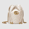 GG Marmont mini bucket bag White leather